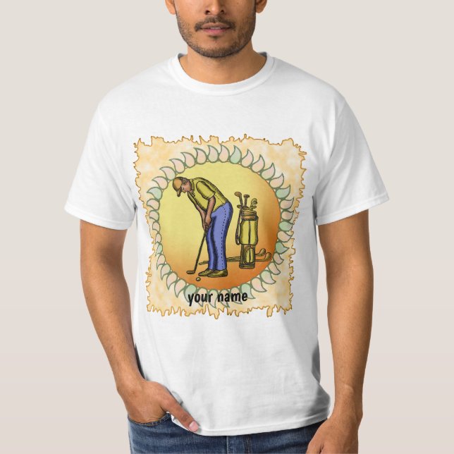 T-shirt Golf de Golfer Grandpa (Devant)
