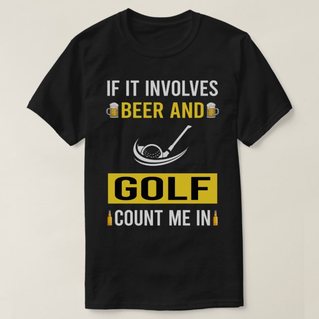 T-shirt Golf De La Bière Et Du Golf (Design devant)