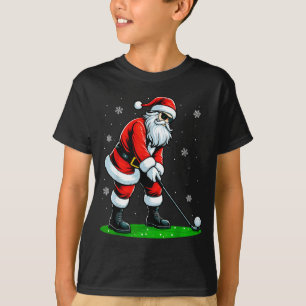 T-shirt Golf de Noël Père Noël Golfeur Noël Drôle de Noël 
