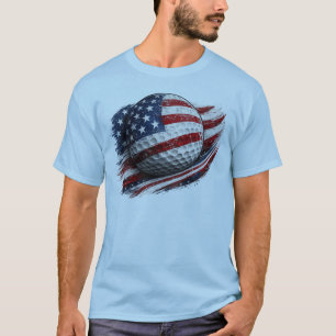 T-shirt Golf Drapeau Américain Patriotique