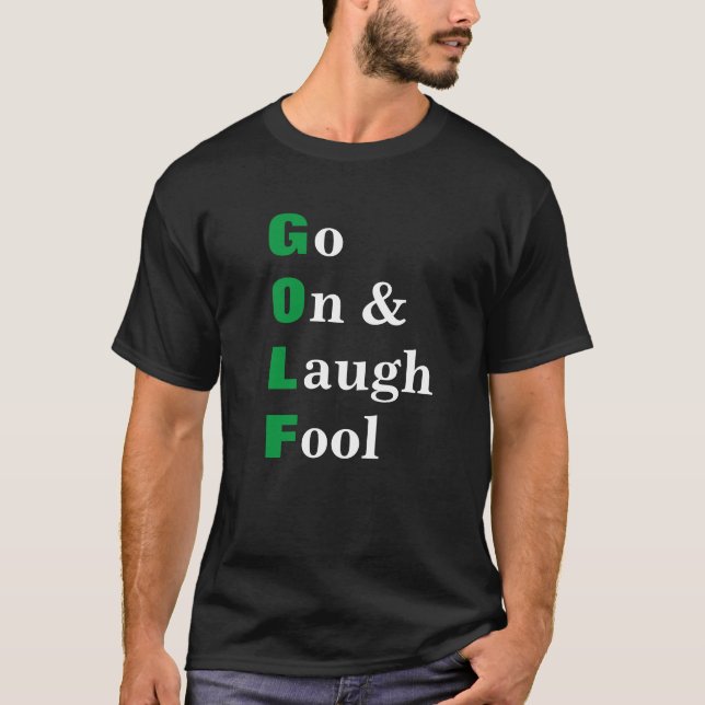 T-shirt Golf drôle noir (Devant)