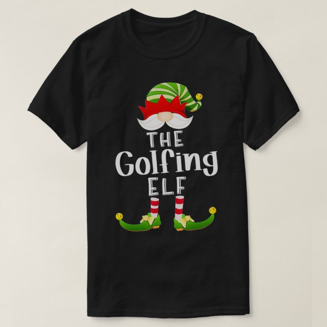T-shirt Golf Elf Group Noël Funny Pajama Party (Design devant)