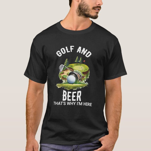 T-shirt Golf et bière (Devant)