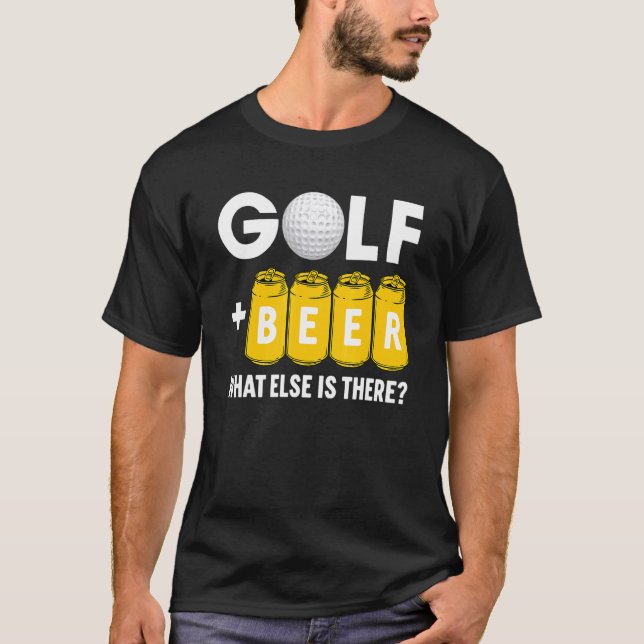 T-shirt Golf Et Bière Ce Qui Reste Ici Love Golf (Devant)