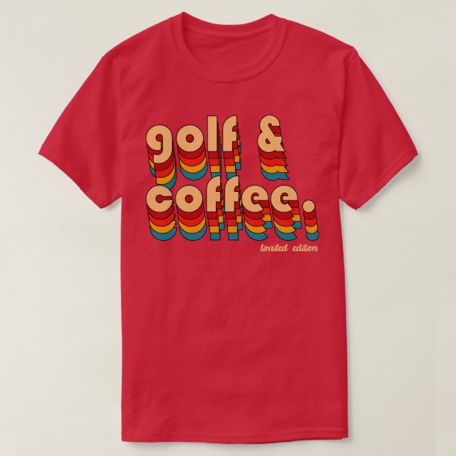 T-shirt Golf et café (Design devant)