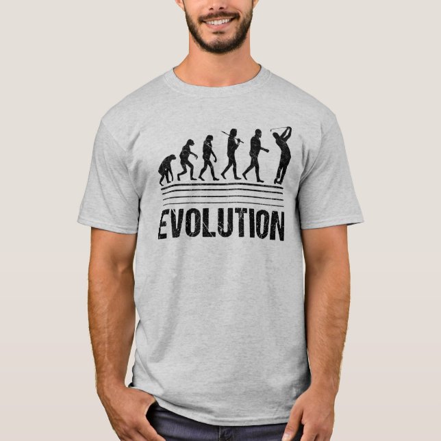 T-shirt Golf Evolution - Vintage Retro (Devant)