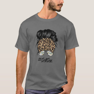 T-shirt Golf Gigi Messy Cheveux Bun Leopard Femme Da