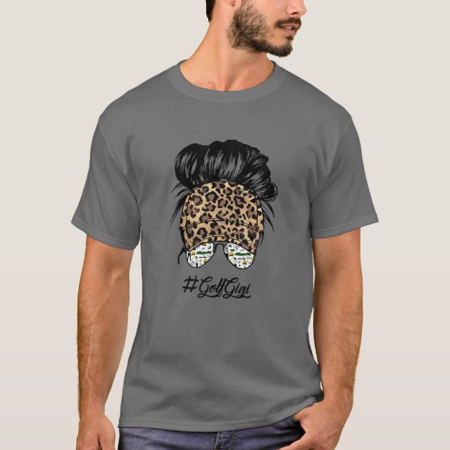 T-shirt Golf Gigi Messy Cheveux Bun Leopard Femme Da (Devant)