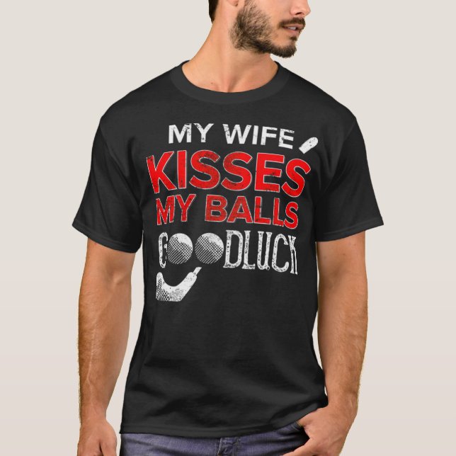 T-shirt Golf Golfer Balls Funny Golf Ball Wife trou dans (Devant)