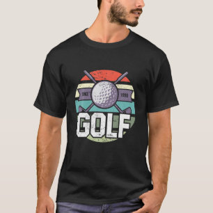 T-shirt Golf Golfer Vintage Balls Mini jeu Sports Hommes
