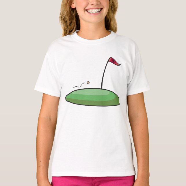 T-Shirt Golf Green Girls (Devant)