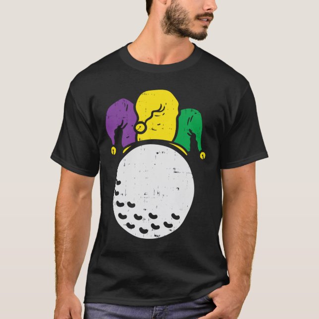 T-shirt Golf Jester Casquette Mardi Gras Joueur Carnaval C (Devant)