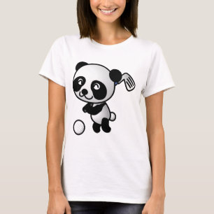 T-shirt Golf Jouer Panda