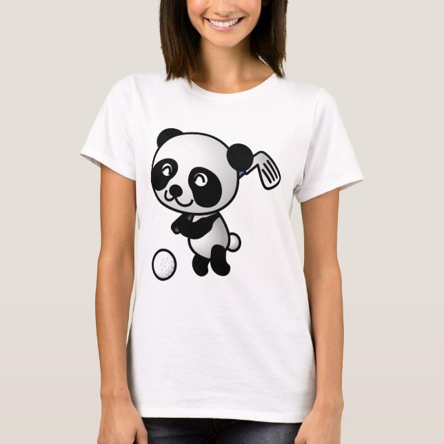 T-shirt Golf Jouer Panda (Devant)