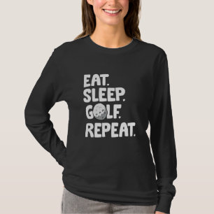 T-shirt Golf Lecteur Manger Sommeil Golf Répéter
