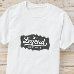 T-shirt Golf Légende depuis la naissance drôle Badge Vinta