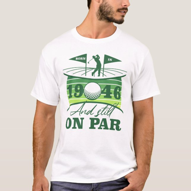 T-shirt Golf Lovers 80e anniversaire 1946 (Devant)