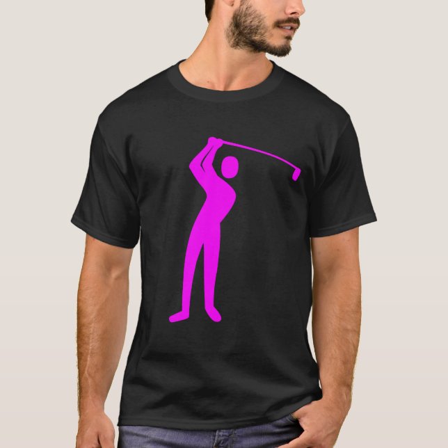 T-shirt Golf - Magenta (Devant)