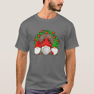 T-shirt Golf Noël Gnomes Golf Joueur Noël Fête