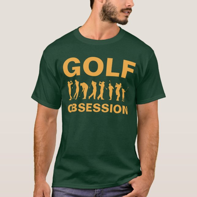 T-shirt Golf Obsession Vert Orange (Devant)