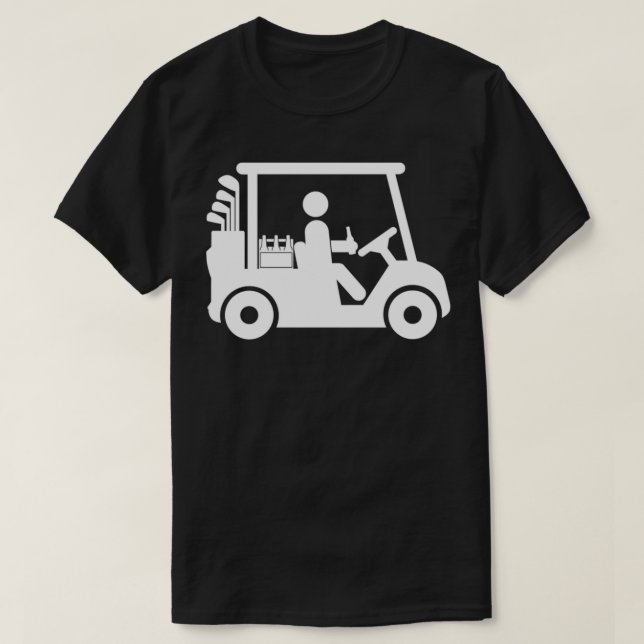 T-shirt golf Panier buveur de bière golfer (Design devant)