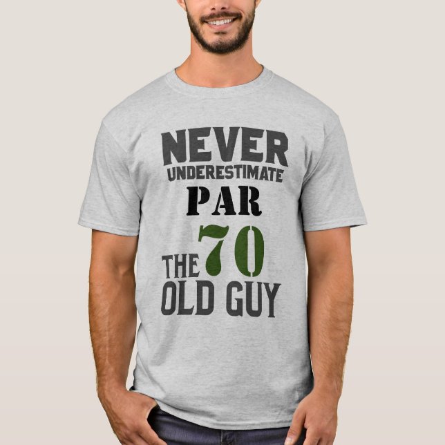 T-shirt Golf Par 70 pour golfeur 70e Anniversaire sous-est (Devant)