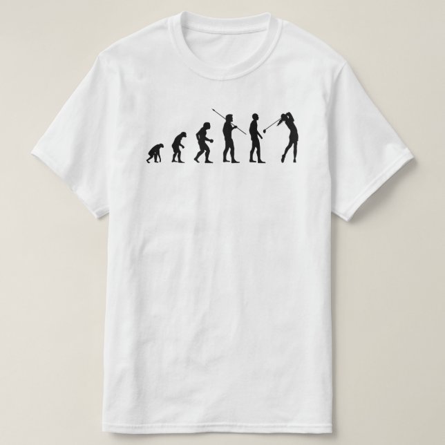 T-shirt Golf Player Evolution ・ Funny Golfer Meme Bv (Design devant)