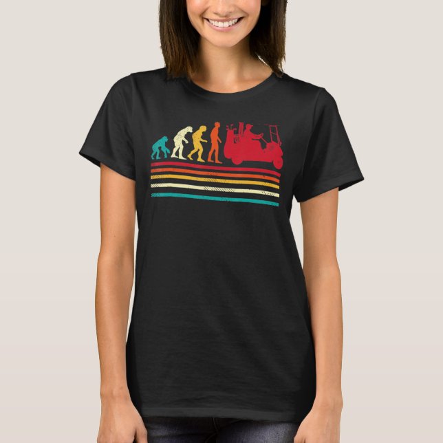 T-shirt Golf Retro Style Evolution De L'Homme (Devant)