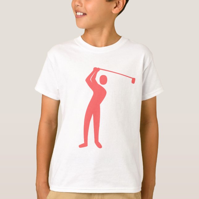 T-shirt Golf - rose tropicale (Devant)