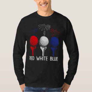 T-shirt Golf Rouge Blanc Bleu Us Drapeau Patriotique 4 jui