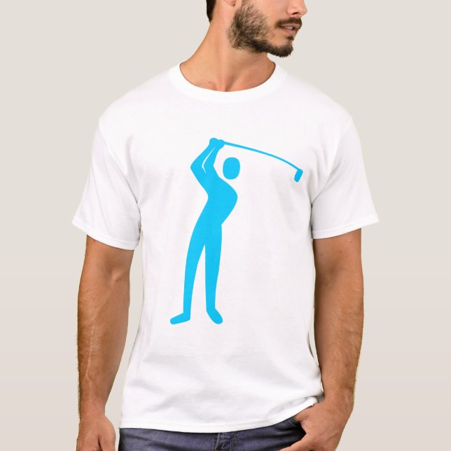 T-shirt Golf - Sky Blue (Devant)