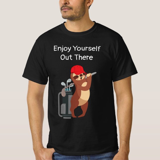 T-shirt GOLF Sloth golfeur s'amuser là-bas (Devant)