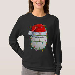 T-shirt Golf Sports Lumières de Noël Père Noël Balle de G