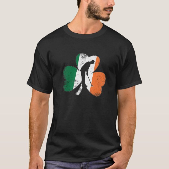 T-shirt Golf St Patrick's Day Golfing Golfing Shamrock Iri (Devant)