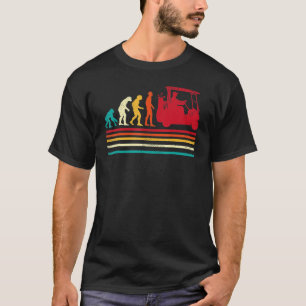 T-shirt Golf  Style Rétro Évolution de l'Homme