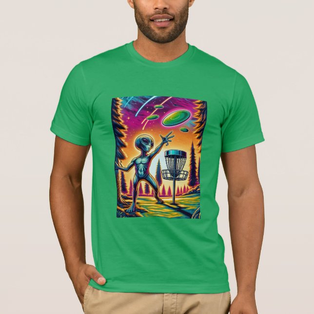 T-shirt Golf sur disque Alien extraterrestrial (Devant)
