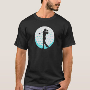 T-shirt Golf Swing Golfeur Jouer Golf Silhouette Golf Bal