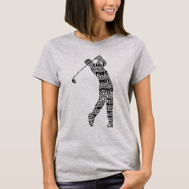T-shirt Golf Word Art, Golf (Devant)