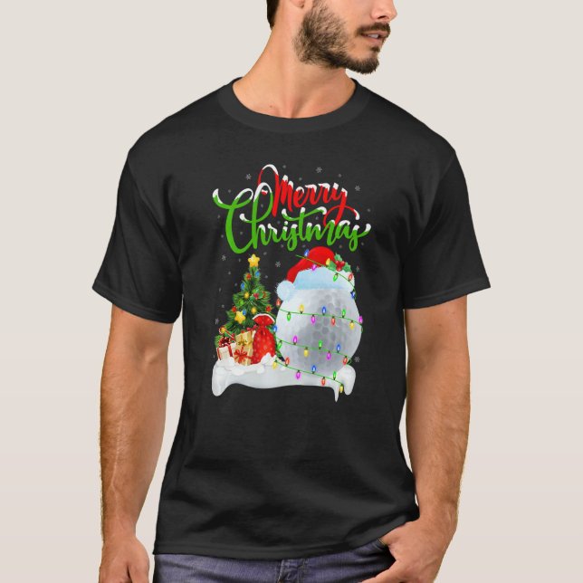 T-shirt Golf  Xmas Decorations Santa Golf Christmas (Devant)