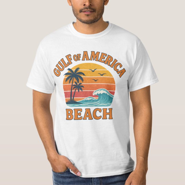 T-shirt Golfe d'Amérique Retro Beach Vibes Design (Devant)