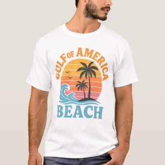 T-shirt Golfe d'Amérique Retro Beach Vibes Design
