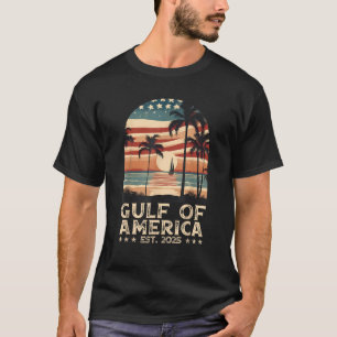 T-shirt Golfe des Etats-Unis Amérique Est 2025 USA Drapeau