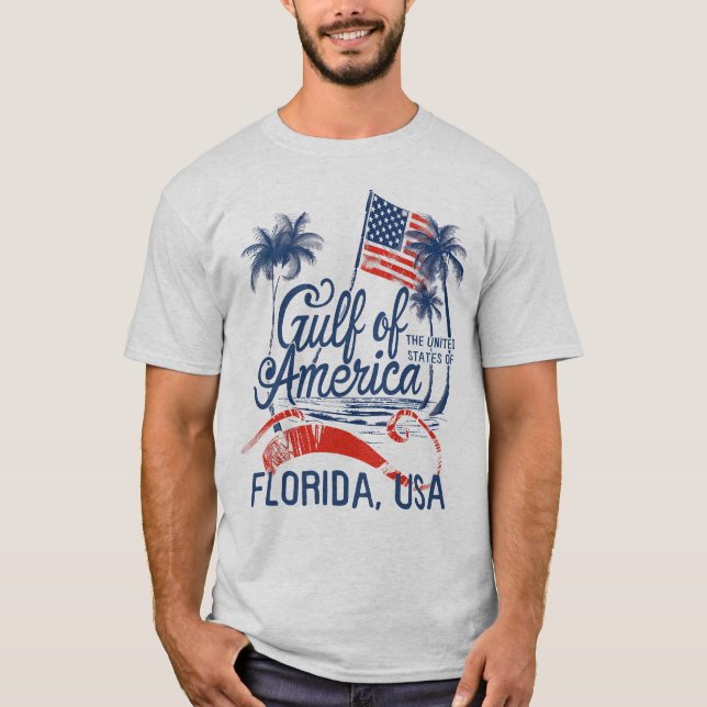 T-shirt Golfe des États-Unis d'Amérique 2025 Floride Drape (Devant)