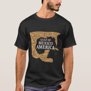 T-shirt Golfe Des États-Unis D'Amérique Est 2025 Carte Rét
