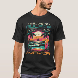 T-shirt Golfe des États-Unis Plage Coucher De Soleil Homme