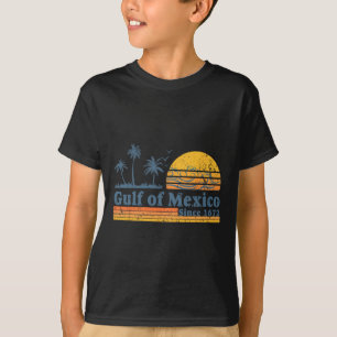 T-shirt Golfe Du Mexique Depuis 1672 Tee Retro Plage Vinta