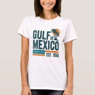 T-shirt Golfe du Mexique Est 1550 Rétro Plage Vintage