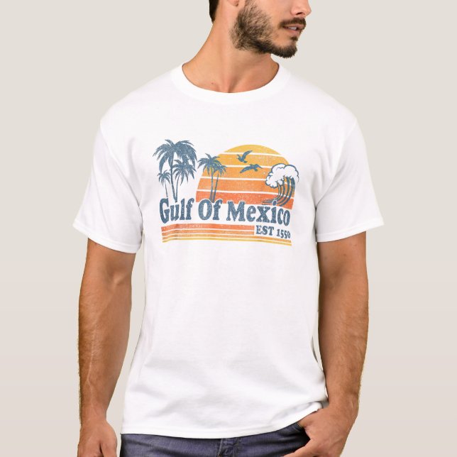 T-shirt Golfe du Mexique Forever T Shirt Retro Beach Vibe (Devant)