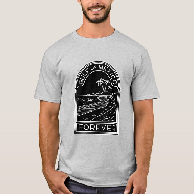 T-shirt Golfe du Mexique Pour toujours, vacances (Devant)