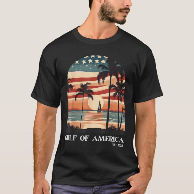 T-shirt Golfe Rétro De L'Amérique Est 2025 Hommes Américai (Devant)